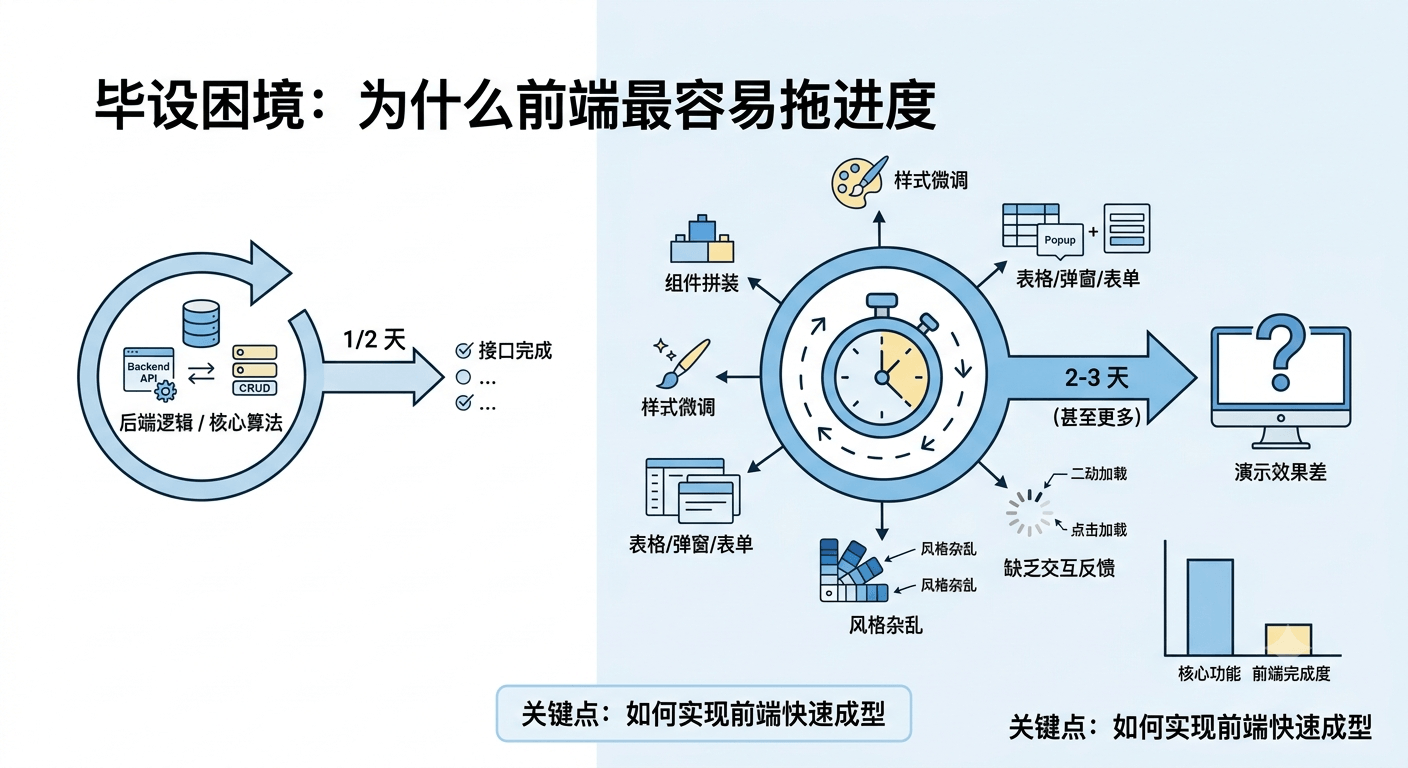 毕设困境：为什么前端最容易拖进度