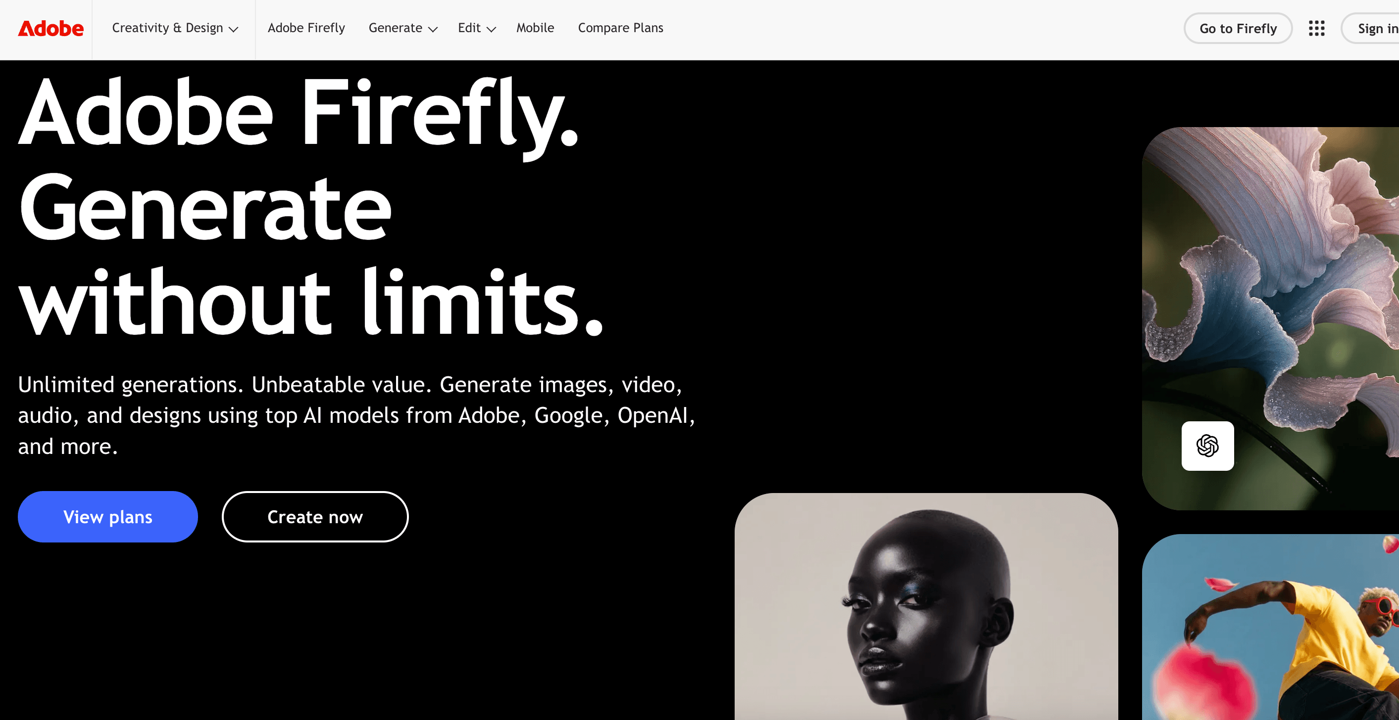 Adobe Firefly:专业的AI创意工具