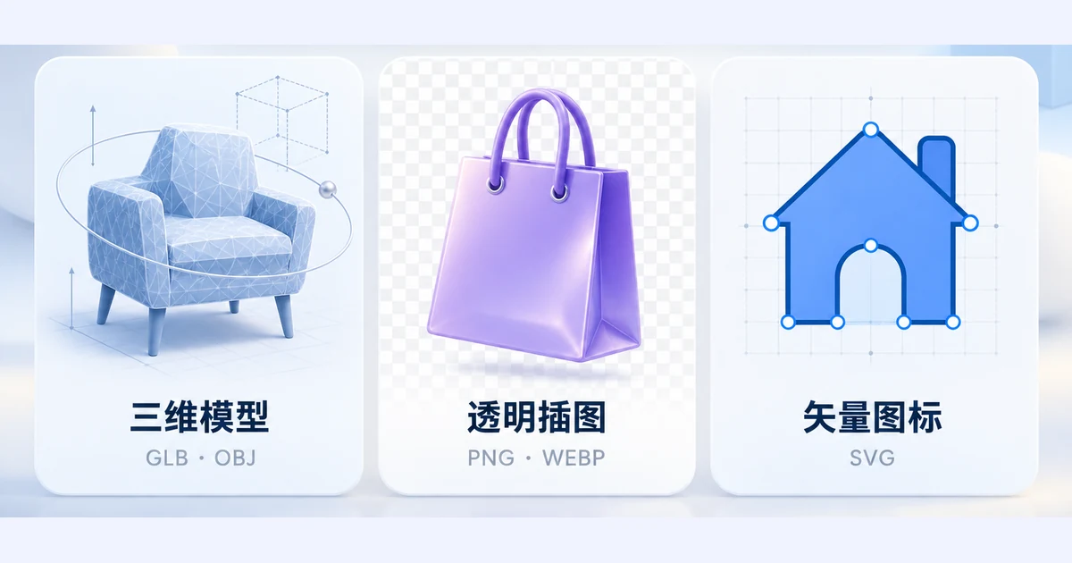 3D素材网站怎么选？模型、渲染图与图标资源