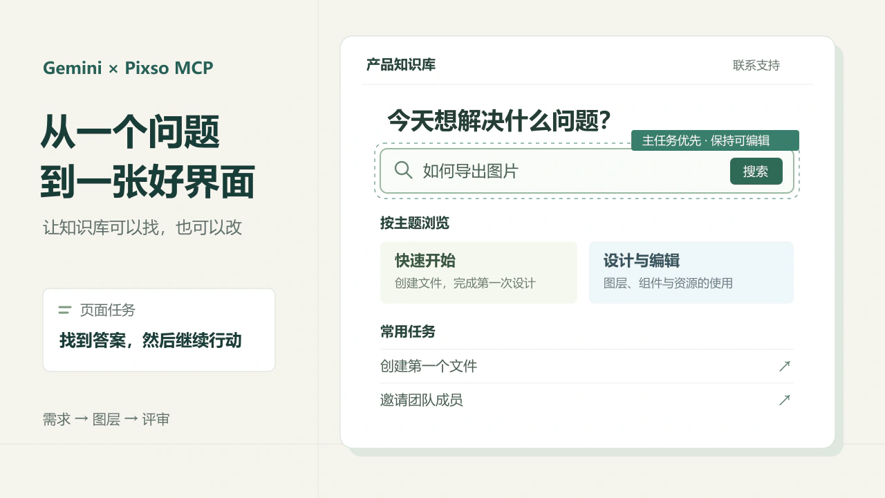 Gemini CLI做UI：生成可编辑知识库首页