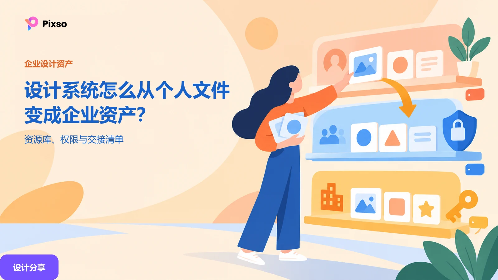设计系统怎么从个人文件变成企业资产？资源库、权限与交接清单