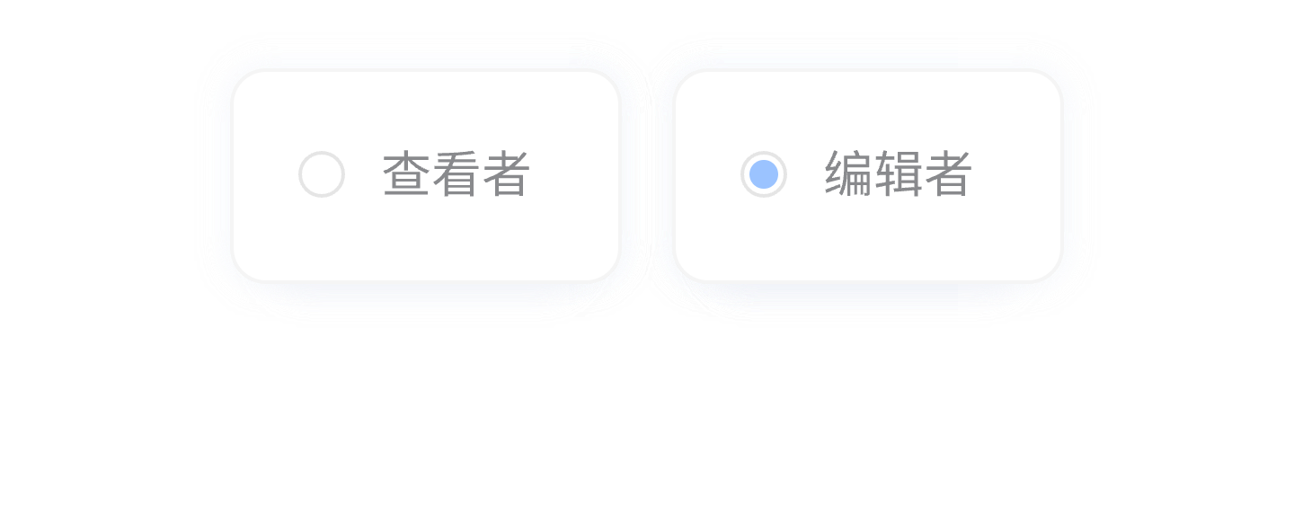 Pixso 产品中的查看者与编辑者权限设置界面