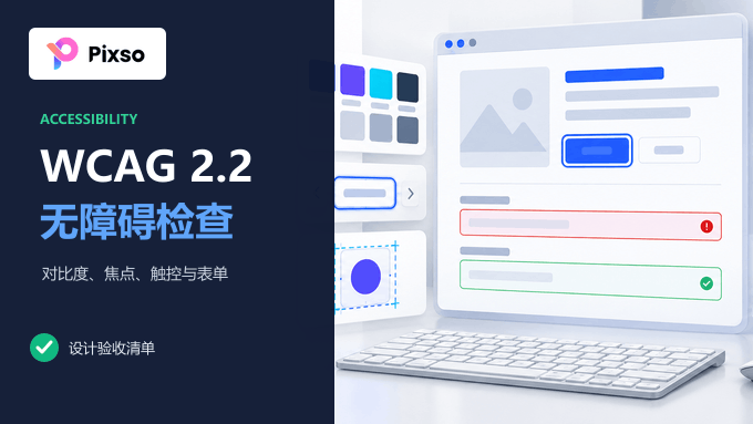 WCAG 2.2 设计检查清单：UI 无障碍要求
