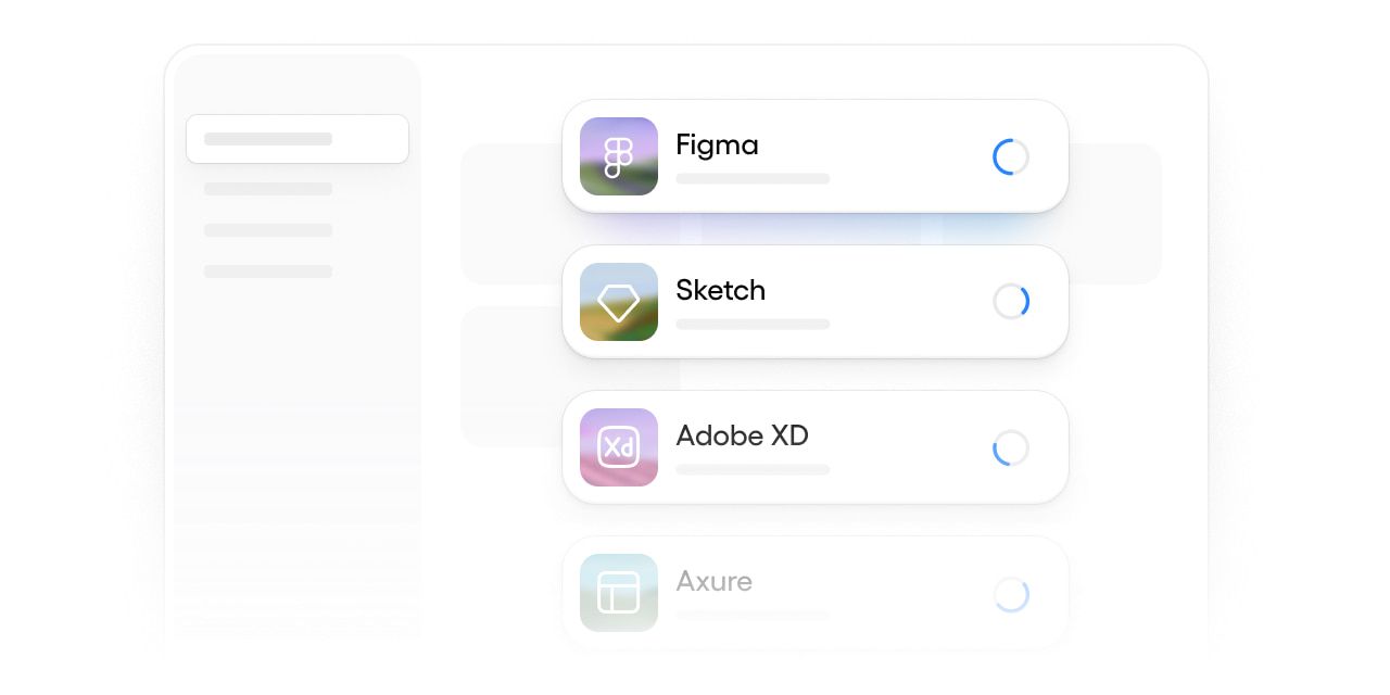 Pixso 官网展示 Figma、Sketch、Adobe XD 与 Axure 文件导入入口