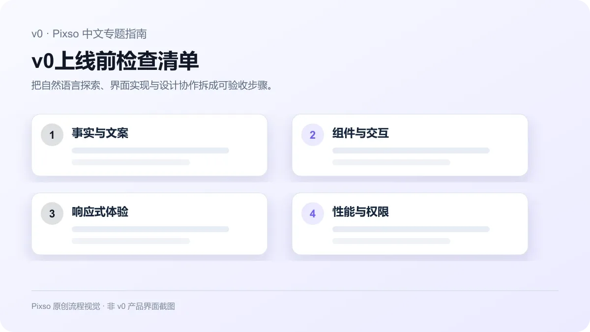 v0上线前性能、SEO与可访问性检查清单
