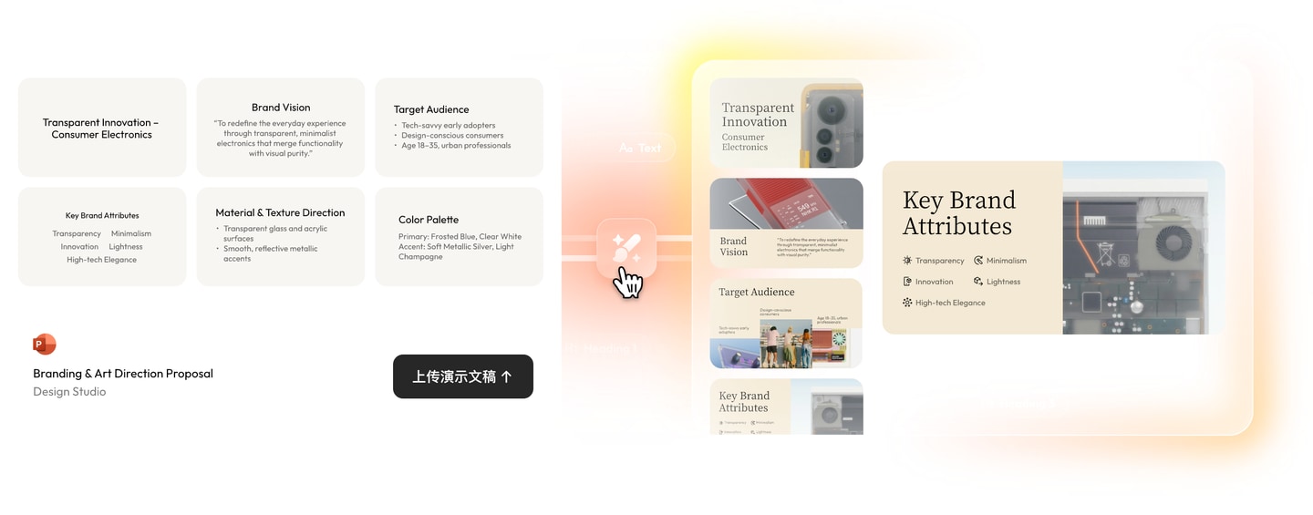 博思AIPPT旧稿翻新与智能排版前后对比