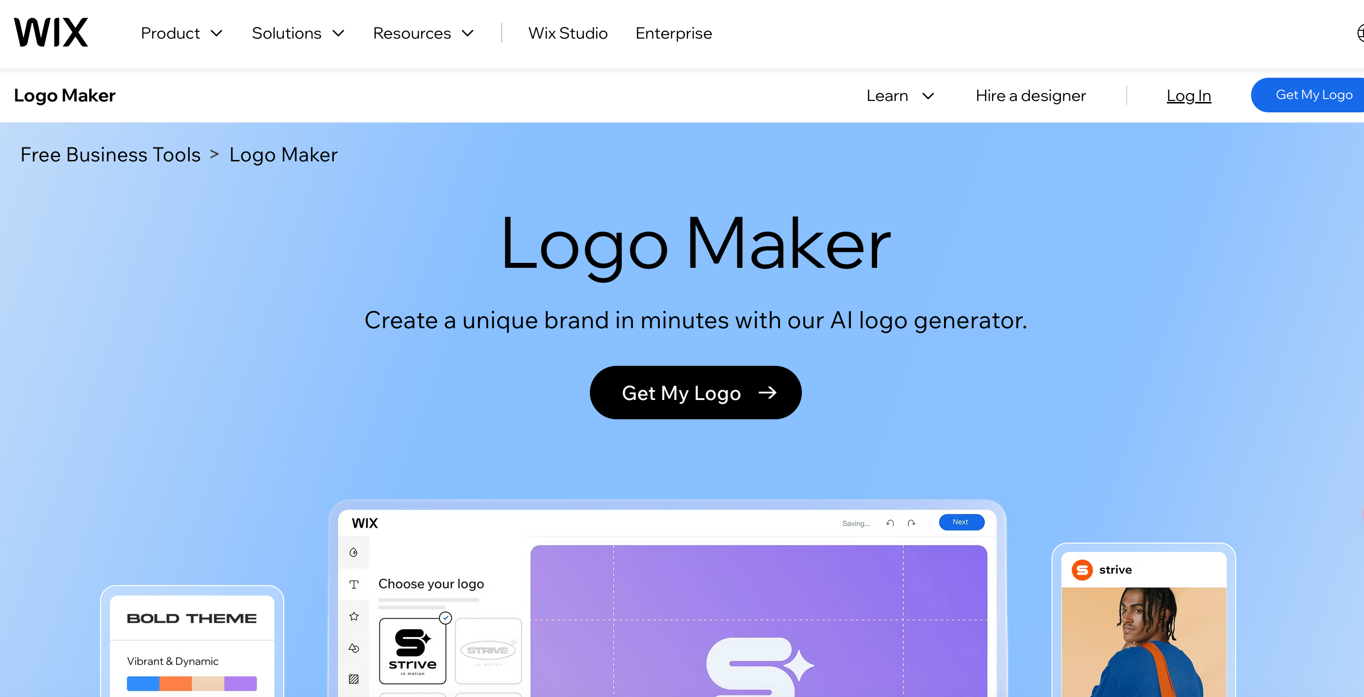 logo设计网站Wix Logo Maker