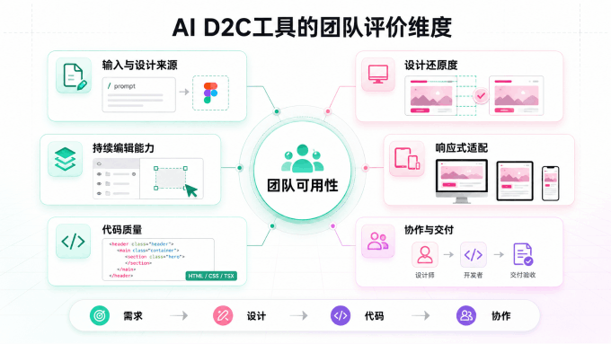 AI D2C工具的团队评价维度