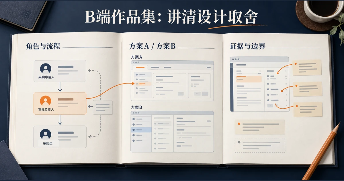 B端作品集从业务角色、审批分支到界面取舍与证据的表达链条