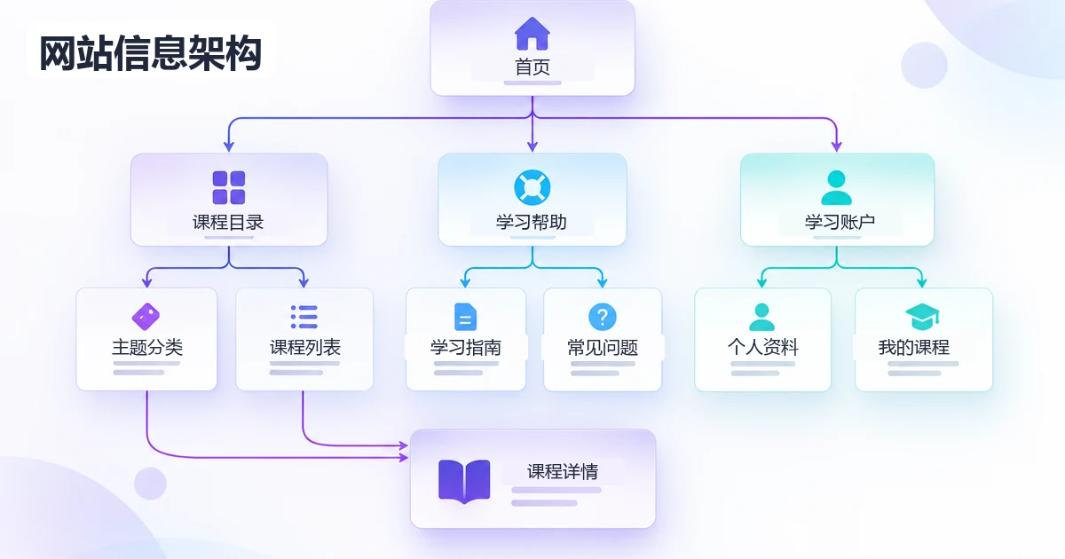 网站信息架构图怎么画？层级与导航命名