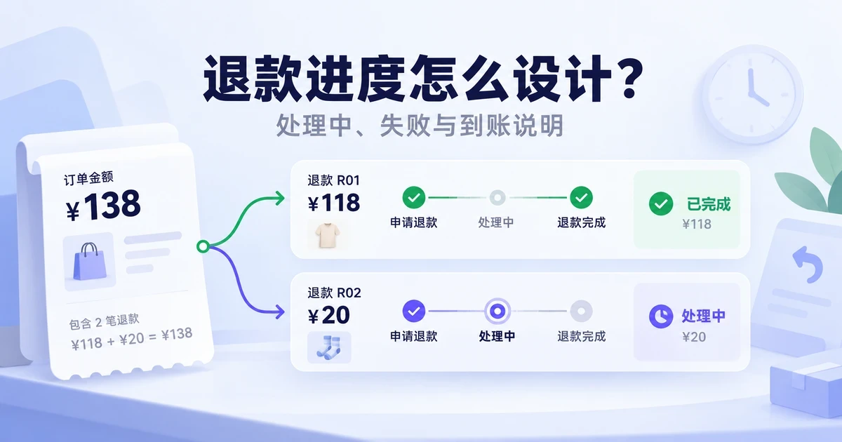 退款进度怎么设计?处理中、失败与到账说明