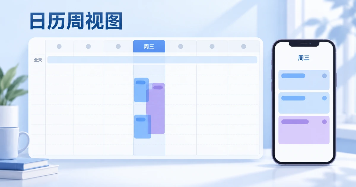 日历周视图怎么设计?重叠、跨日与时间轴