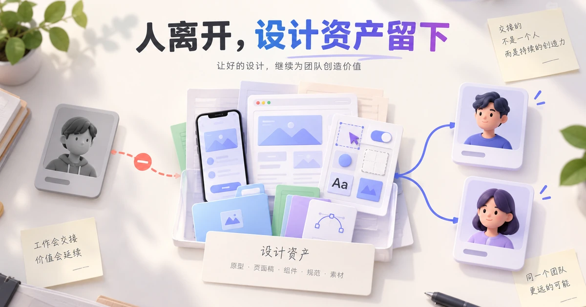 离职成员的设计资产保留在团队,并交接给后续负责人