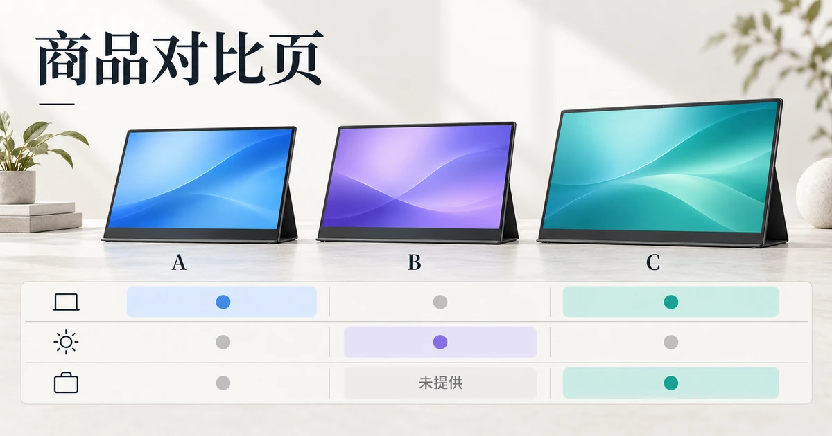 商品对比页怎么设计?参数对齐与差异展示