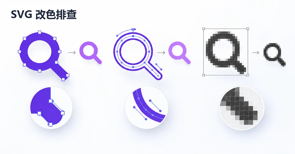 SVG导入后不能改色？路径、描边与图片排查