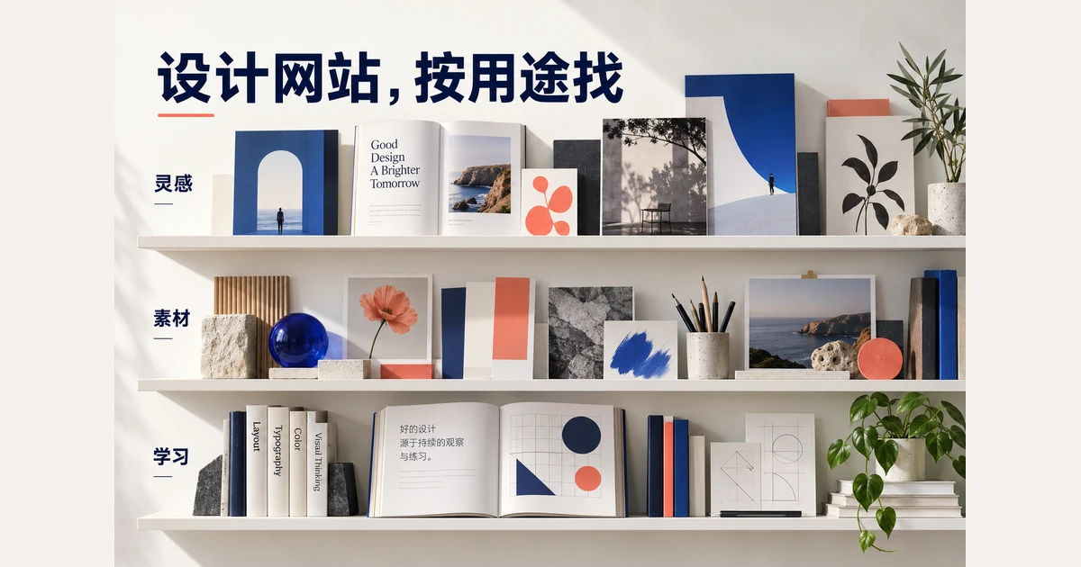 设计网站有哪些？灵感、素材与学习分类找
