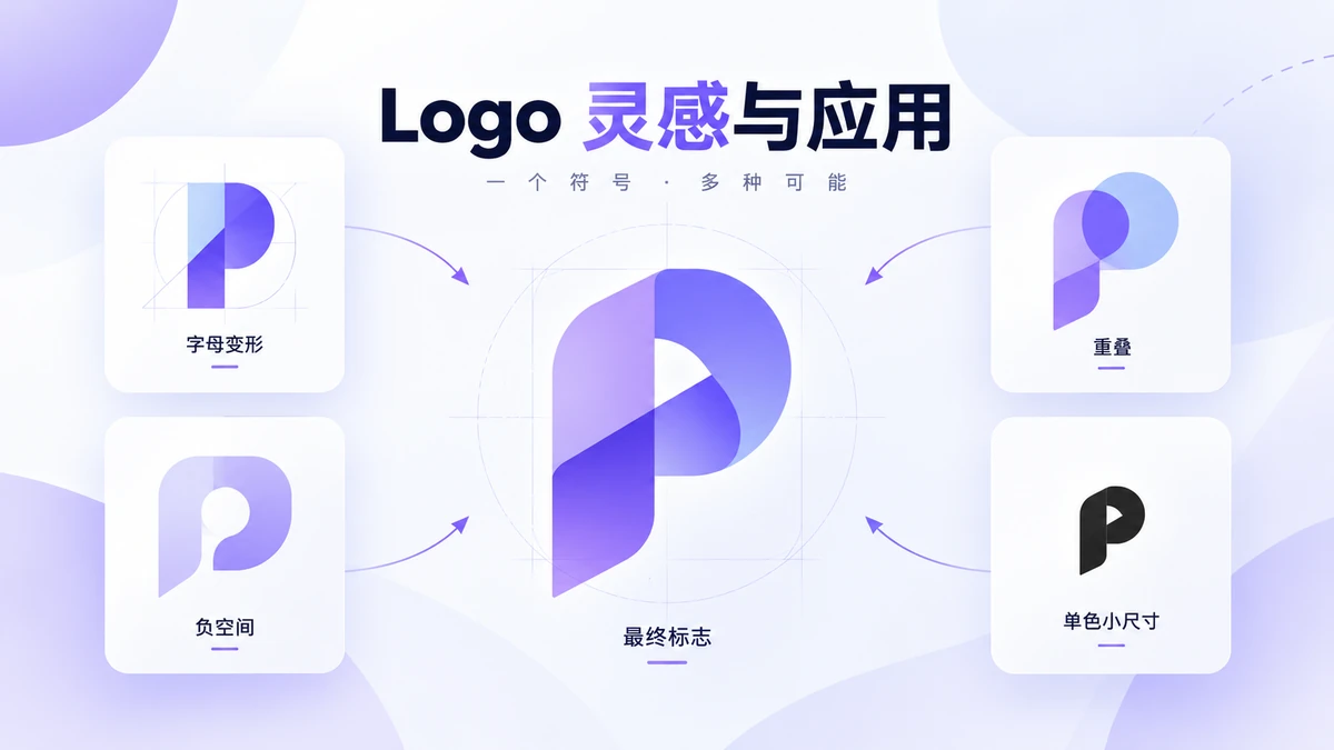 Logo 的字母、几何和负空间手法及小尺寸应用