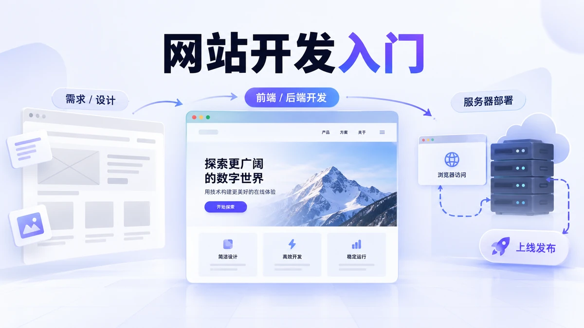  什么是网站开发？流程、前后端分工与入门技能