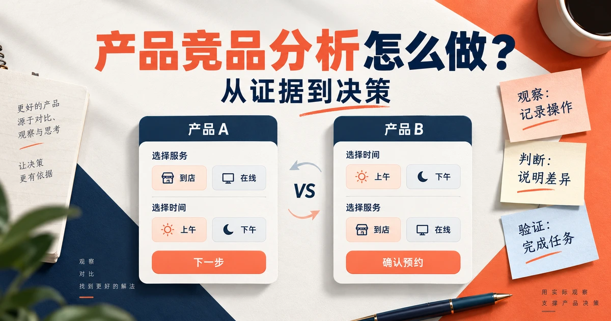 产品竞品分析怎么做？从证据到决策