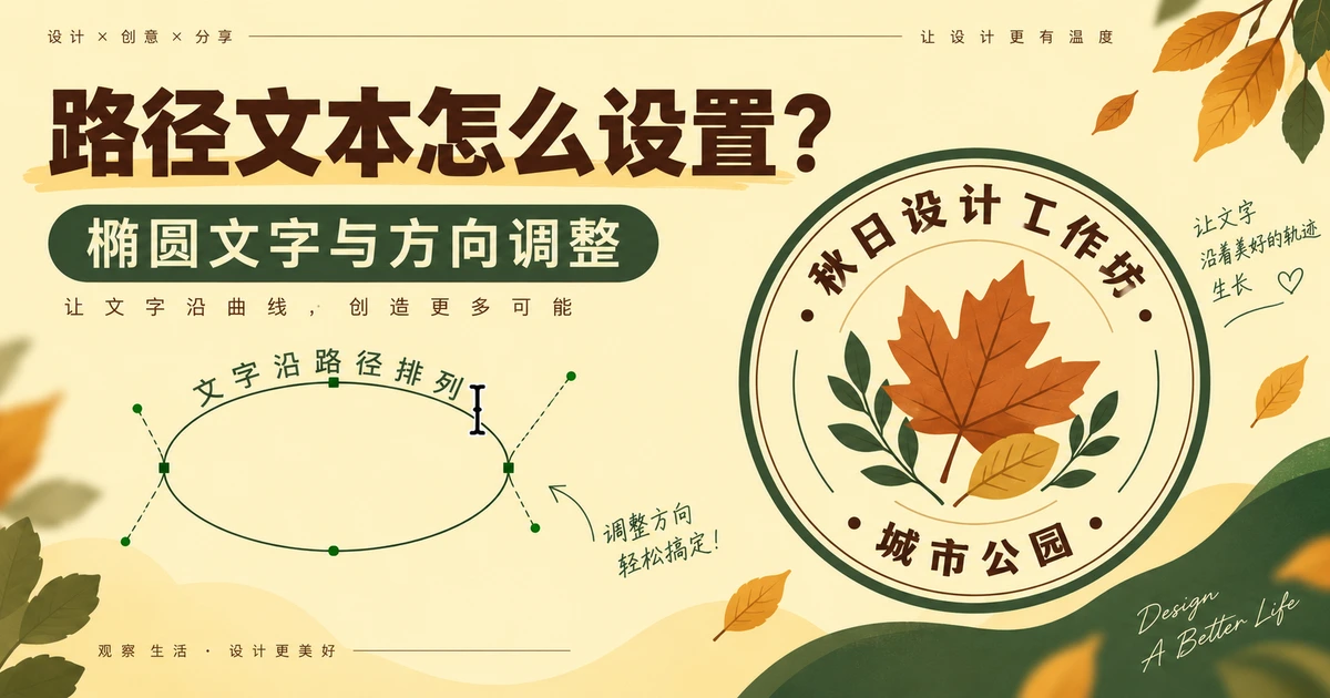 路径文本是什么？椭圆文字设置与调整