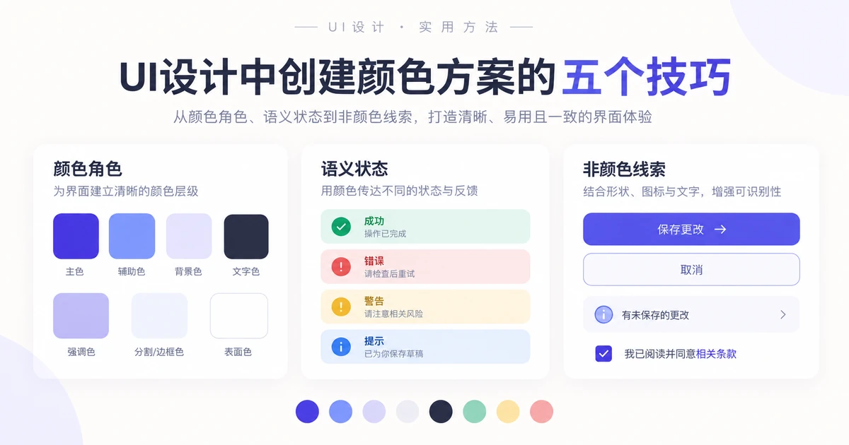 UI设计中创建颜色方案的五个技巧