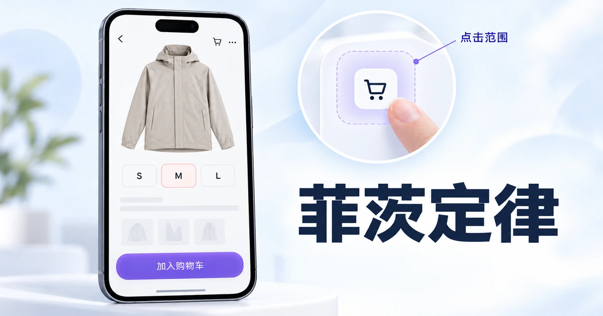 菲茨定律怎么用？电商按钮与触控设计