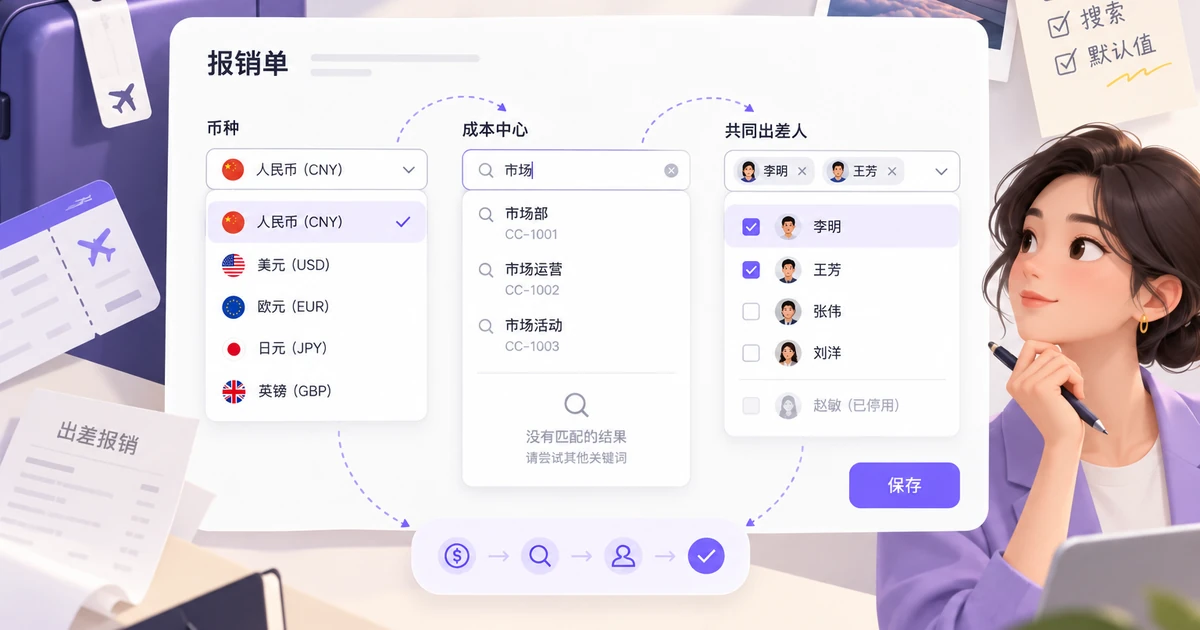 下拉列表怎么设计？选项、搜索与默认值的设计技巧
