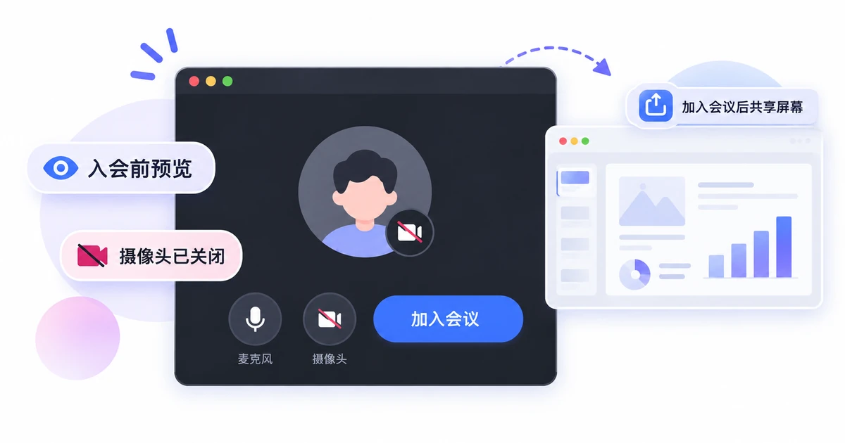 会议App组件设计细节：入会、参会状态与屏幕共享