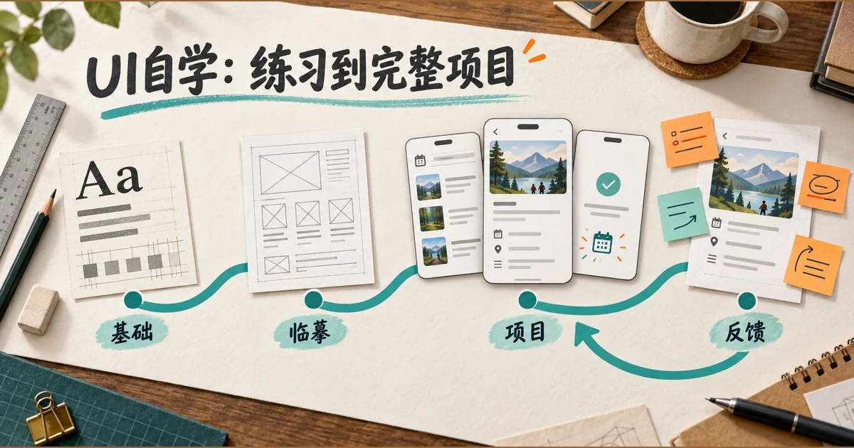 从基础拆解、界面练习到完整项目的UI自学路线