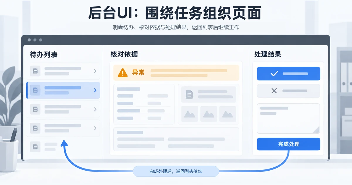 后台管理UI怎么设计？从业务任务到页面布局