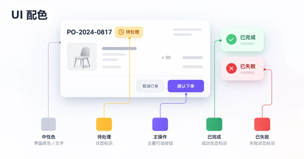 UI色彩搭配怎么做?品牌色与状态色分工