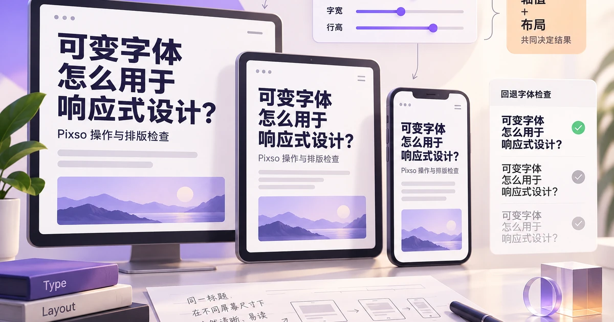 可变字体怎么用于响应式设计？Pixso 操作与排版检查