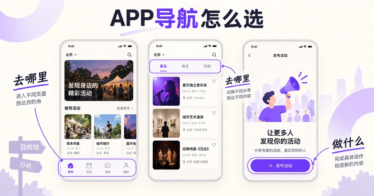 APP设计常见的6种导航模式