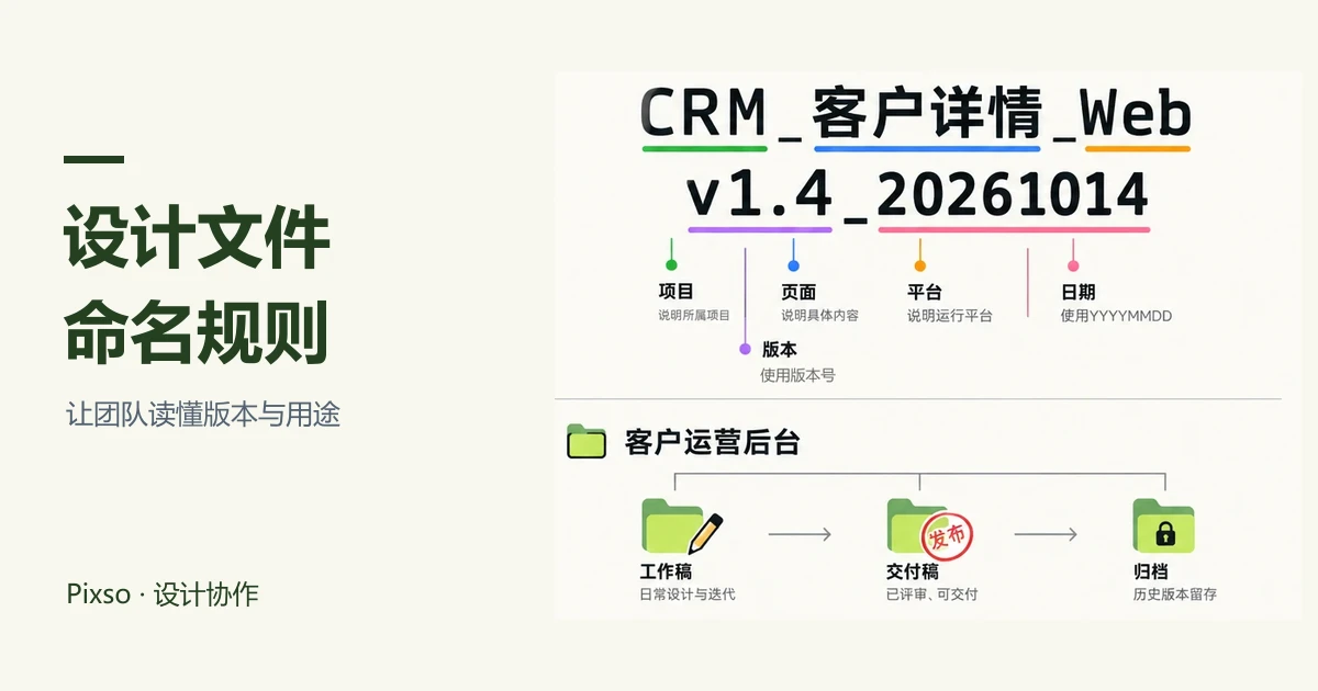 设计文件怎么命名？团队目录与版本管理规范