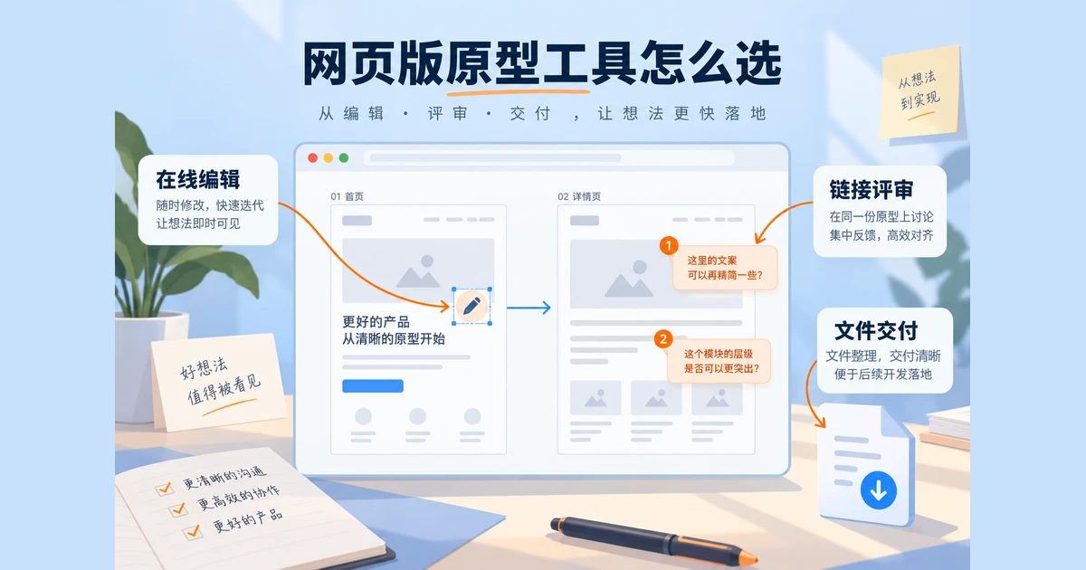 网页版原型软件怎么选？编辑、分享与工具差异