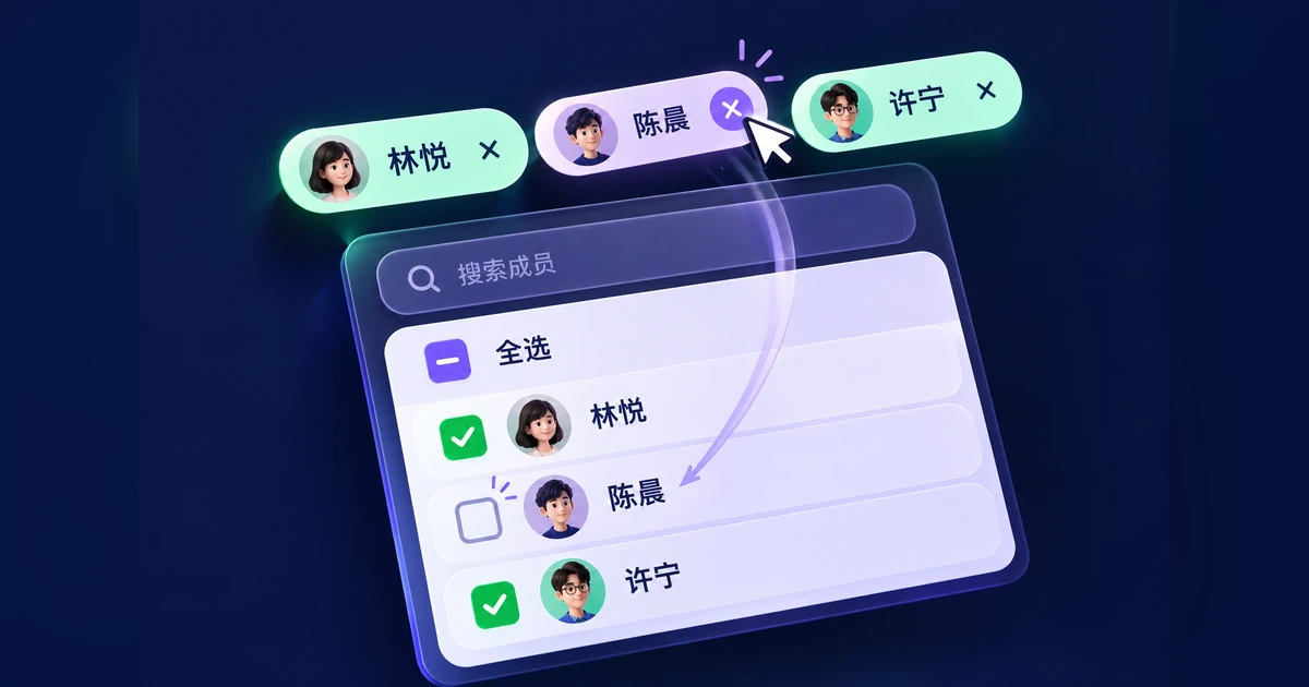 多选下拉框怎么设计？搜索、全选与已选回显