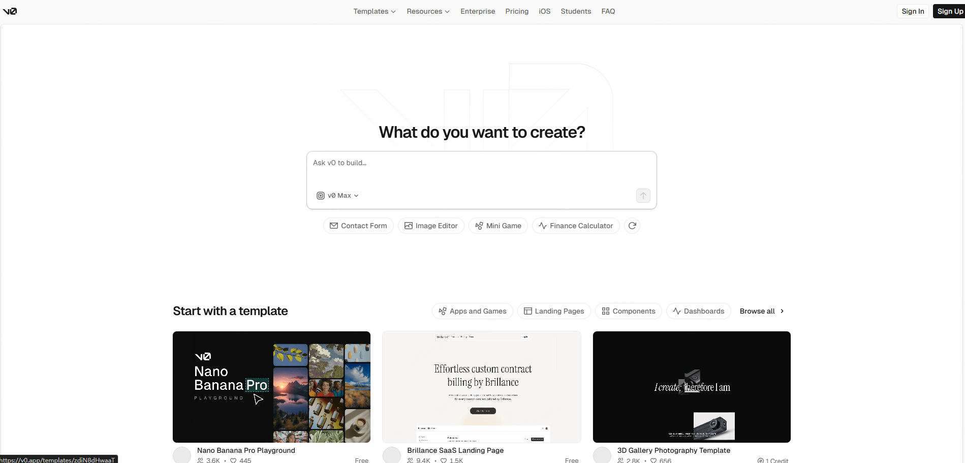 前端工程师最爱的 AI UI 设计工具-v0.dev