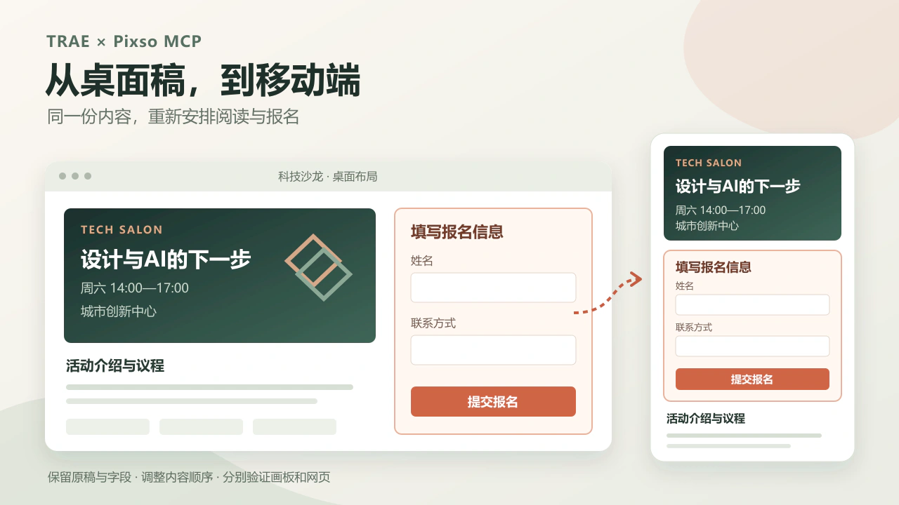 TRAE做UI设计：从桌面稿到移动端