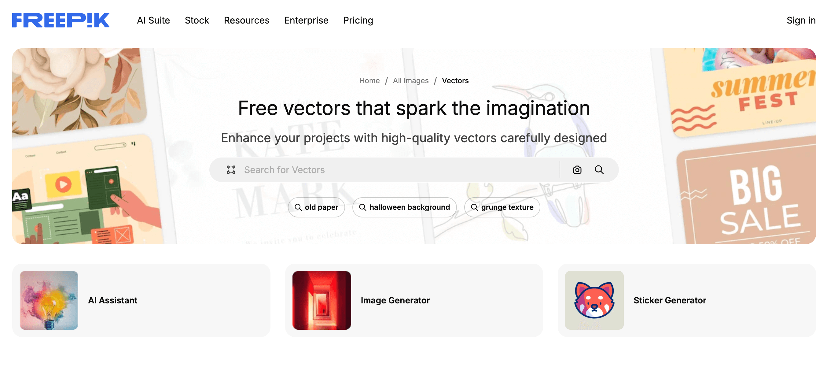 矢量图素材网站Freepik